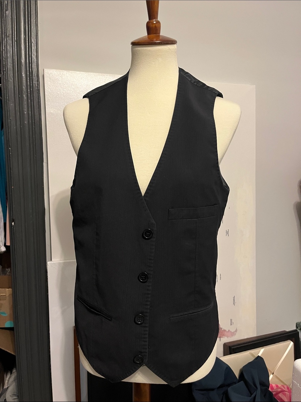 Ferrari Black Satin-Lined Vest